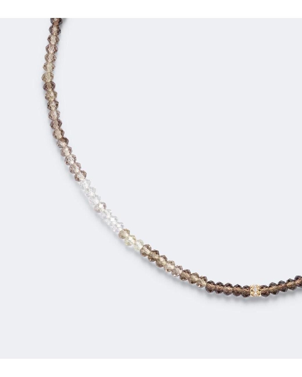 Sydney Evan Metallic 14Kt Beaded Necklace With Labradorite And Diamonds for men