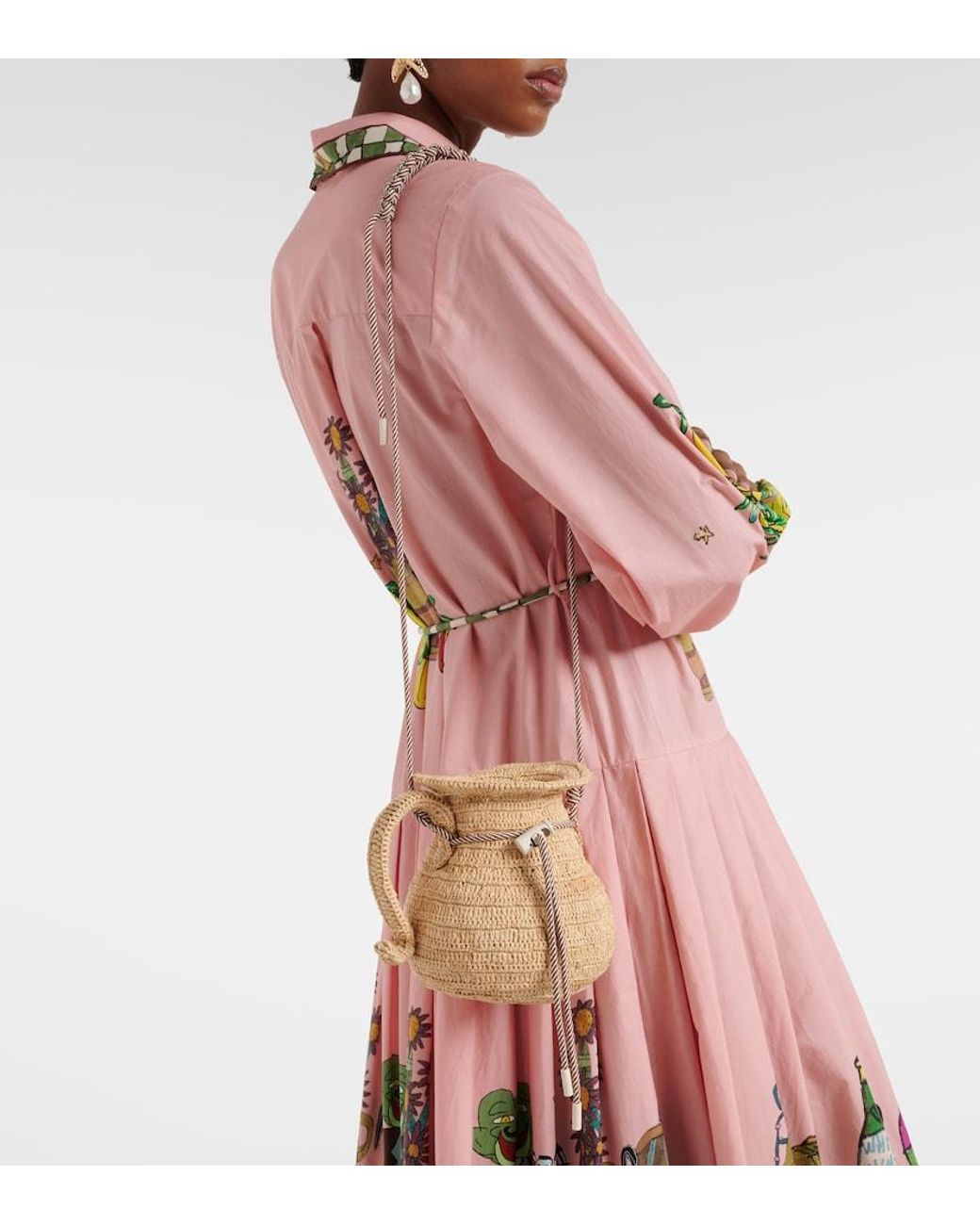 ALÉMAIS Natural Michelle Raffia Crossbody Bag