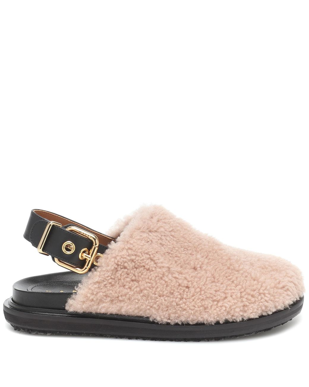 marni shearling sandals