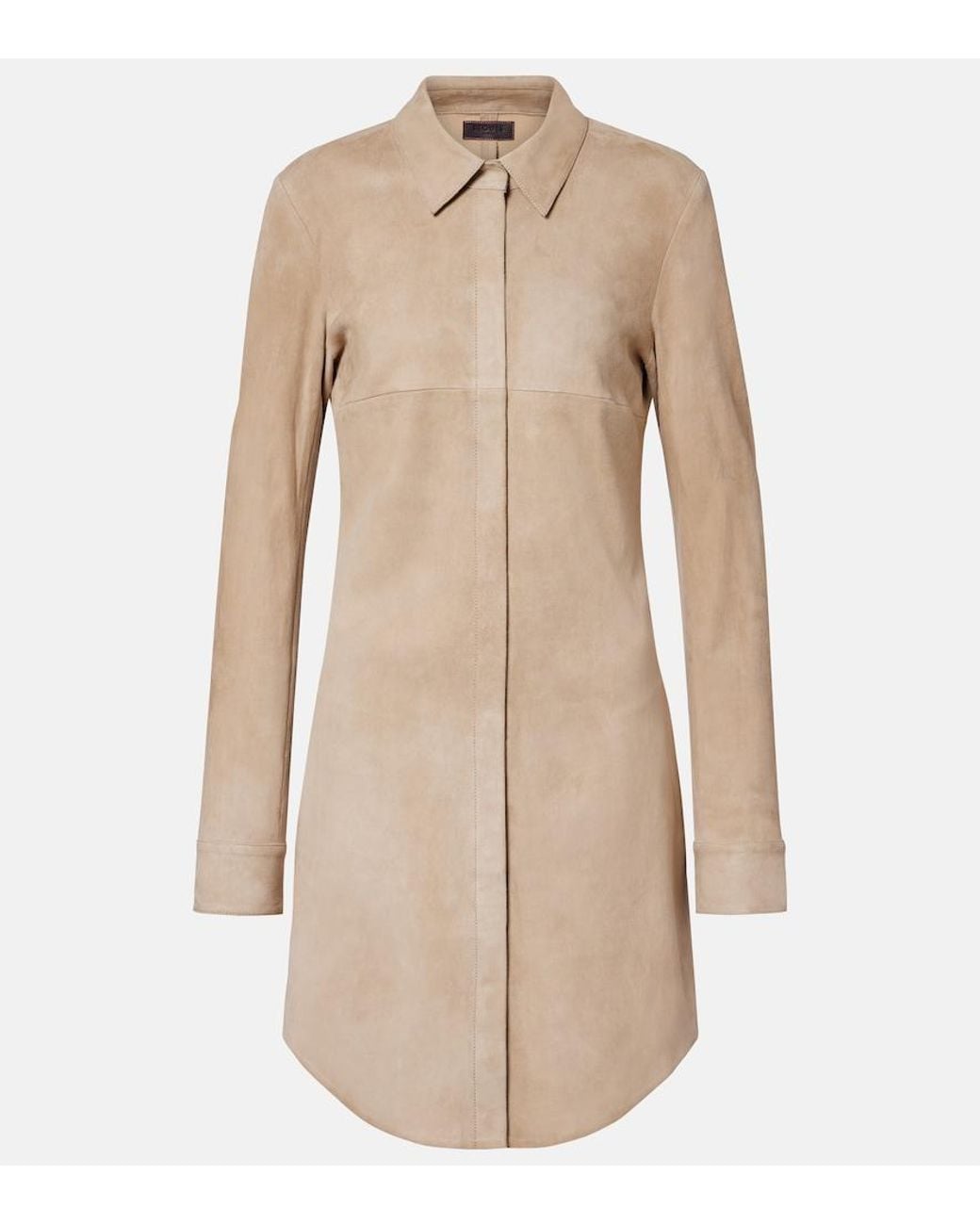 Stouls Natural Geraldine Suede Shirt Dress