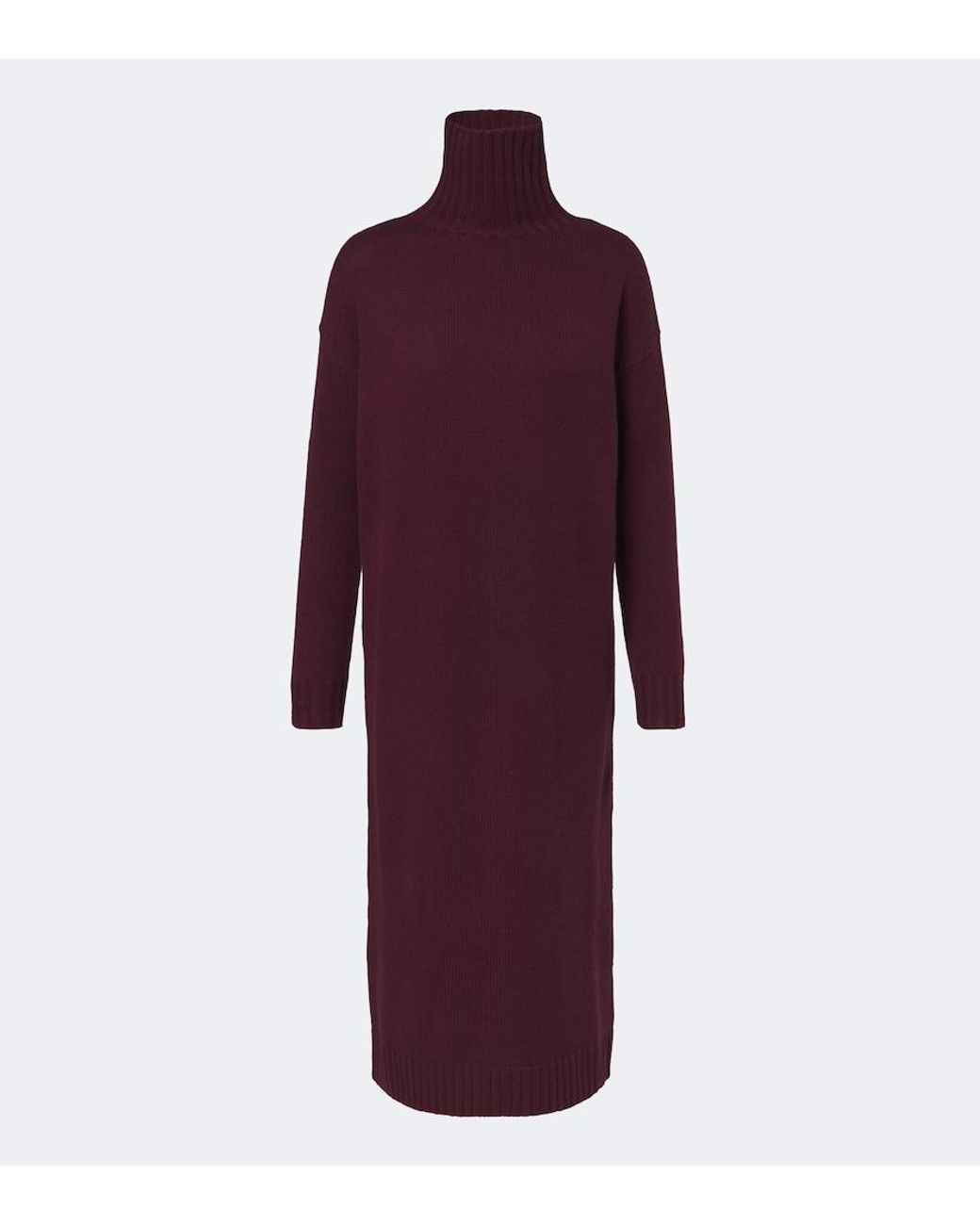 Max Mara Purple Wool And Cashmere Sweater Dress