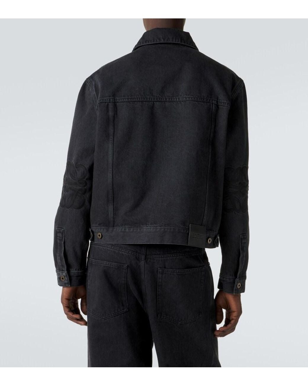 Loewe Black Anagram Denim Jacket for men
