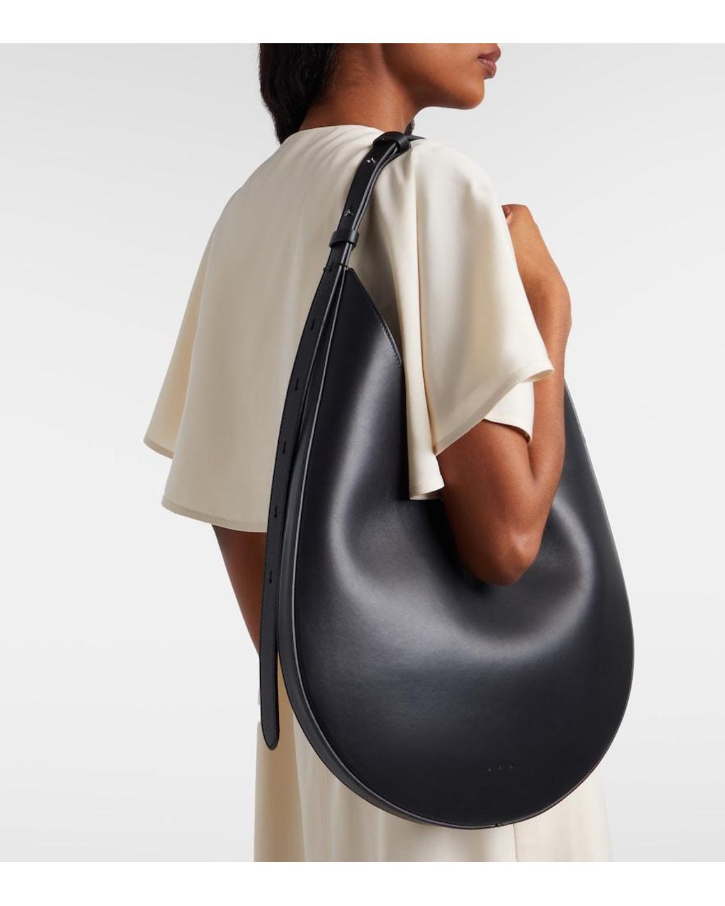 Aesther Ekme Black Medium Leather Shoulder Bag