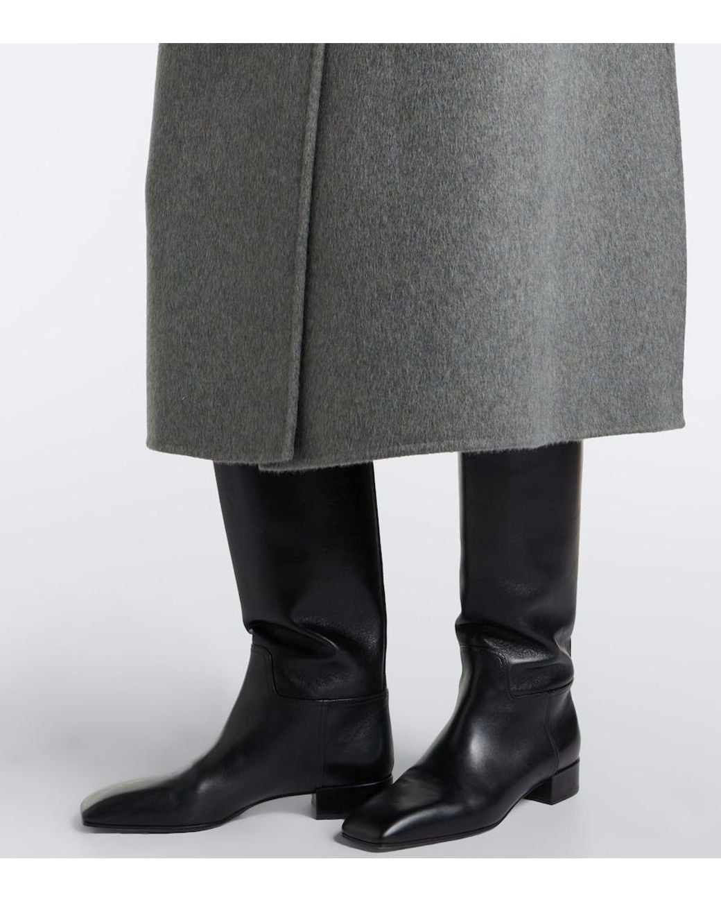 Frankie Shop Gray Issen Wool-Blend Wrap Coat