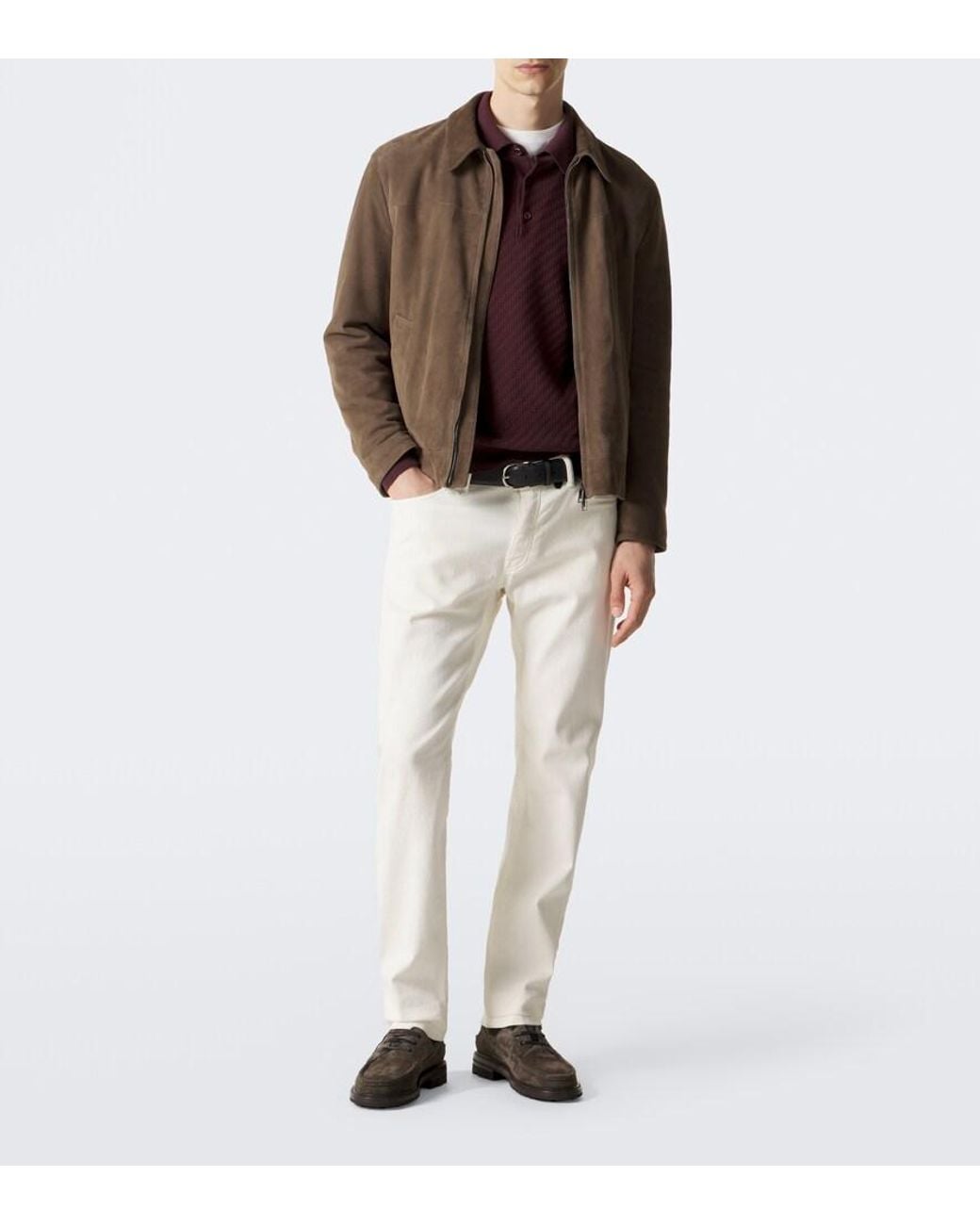 Brioni Brown Suede Boat Shoes for men