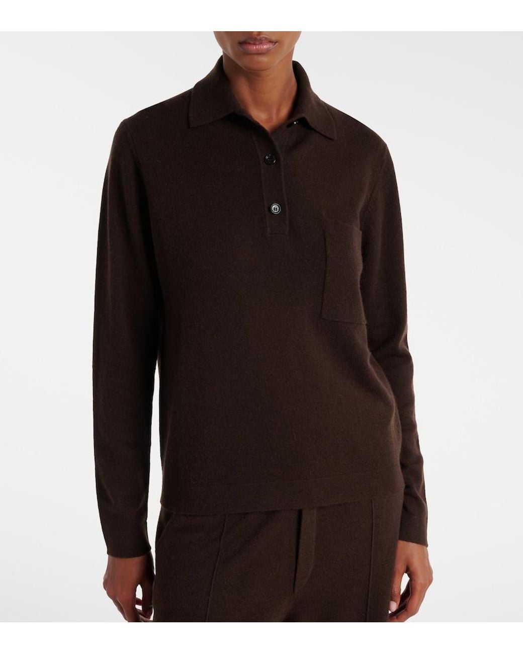 Jardin Des Orangers Black Wool And Cashmere Polo Sweater