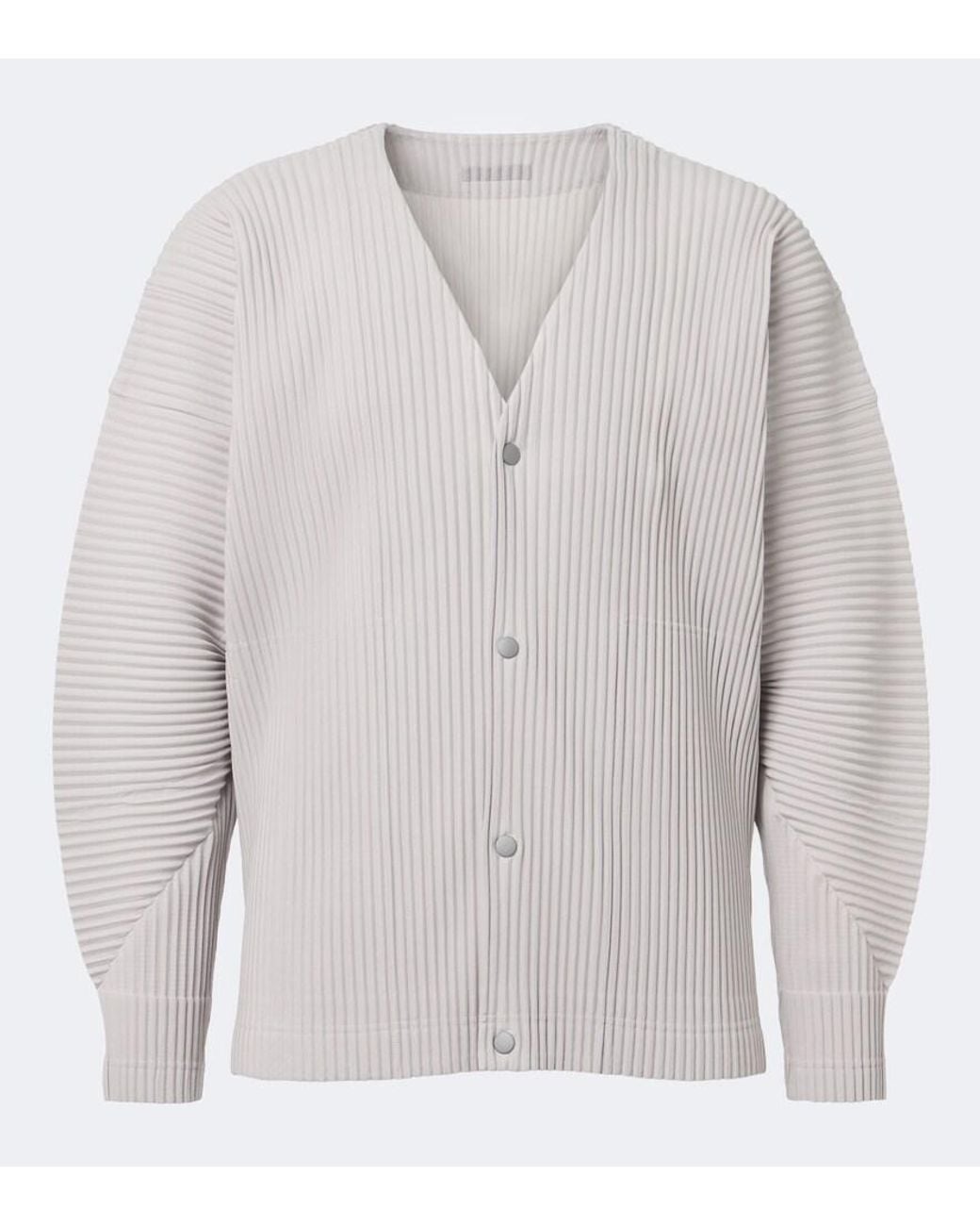 Homme Plissé Issey Miyake Gray Monthly Colors: September Pleated Jacket for men