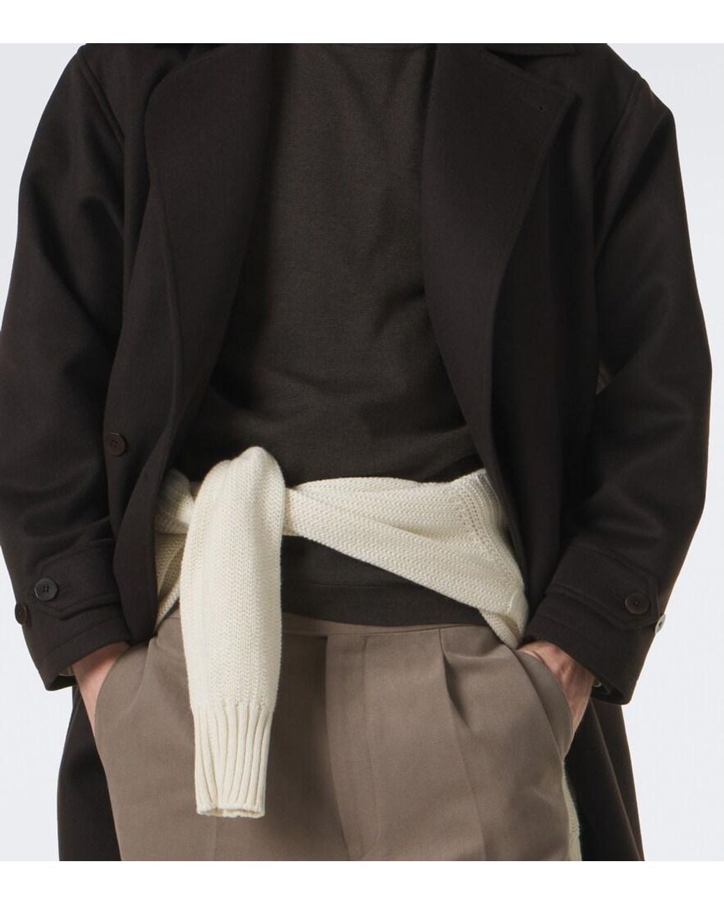 STÒFFA Brown Wool And Silk Sweater for men