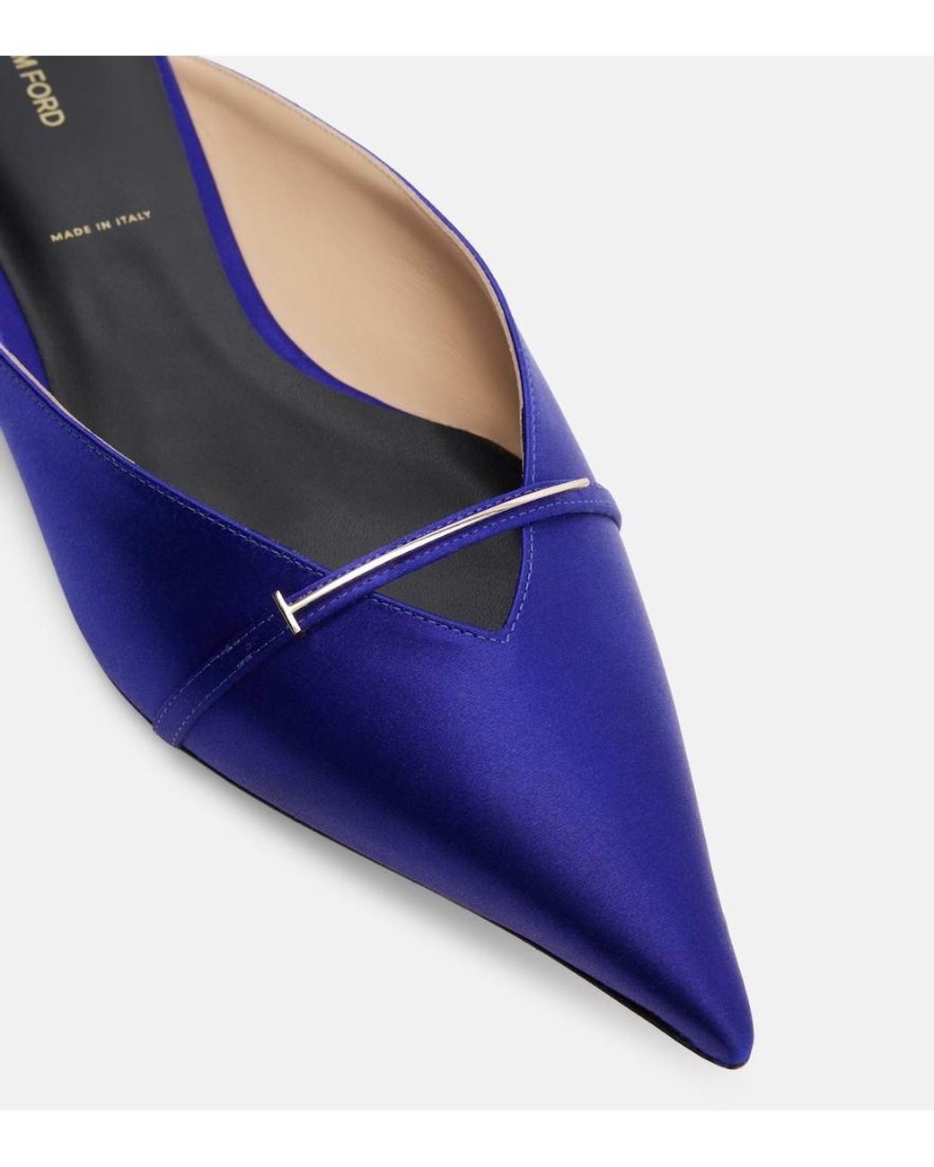 Tom Ford Blue Julianne Satin Mules