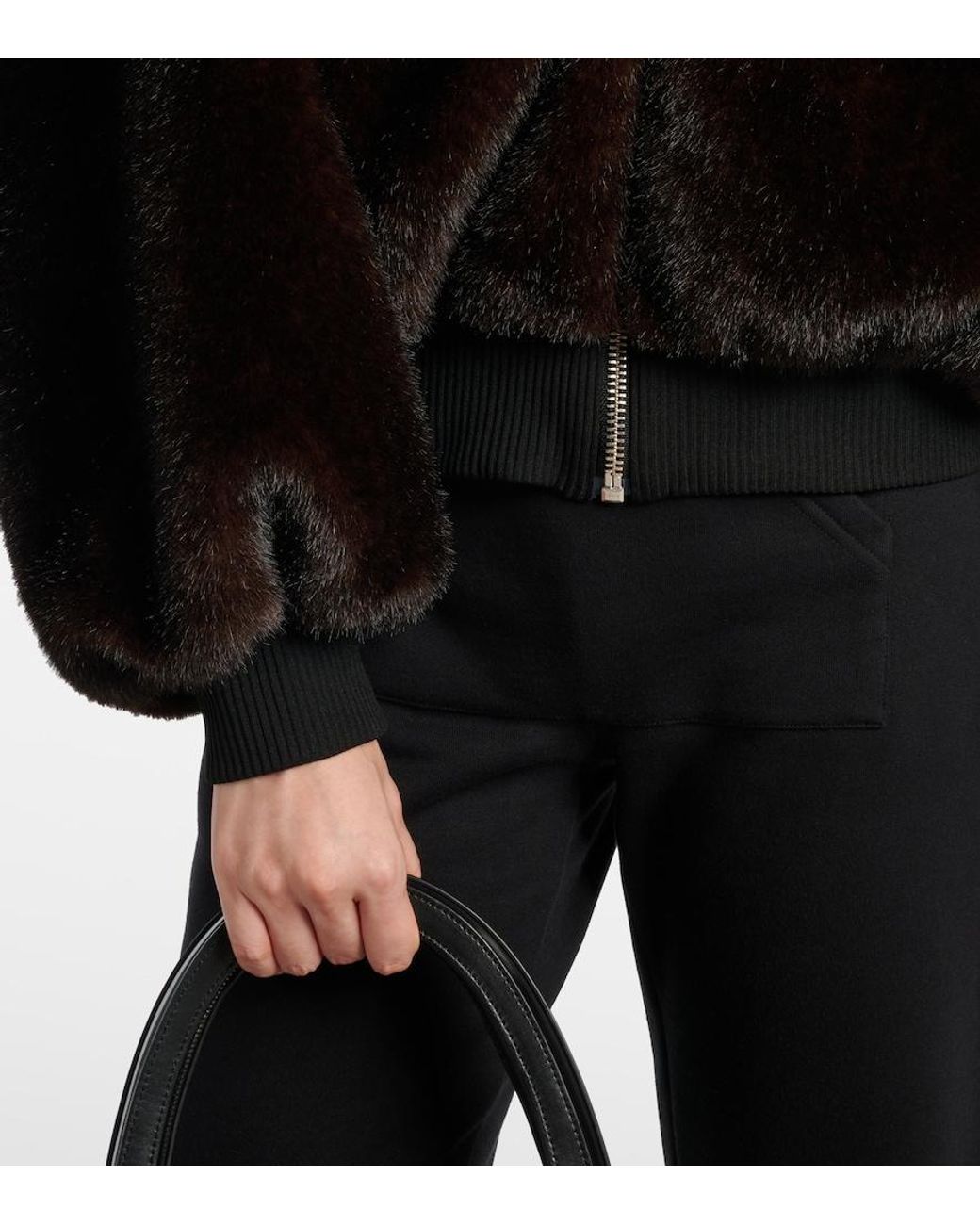 Coperni Black Cropped Bomber Jacket
