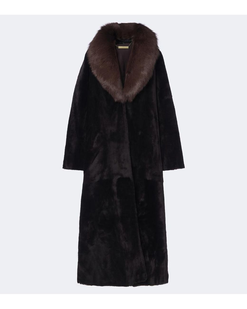 Nour Hammour Black Astoria Shearling Coat
