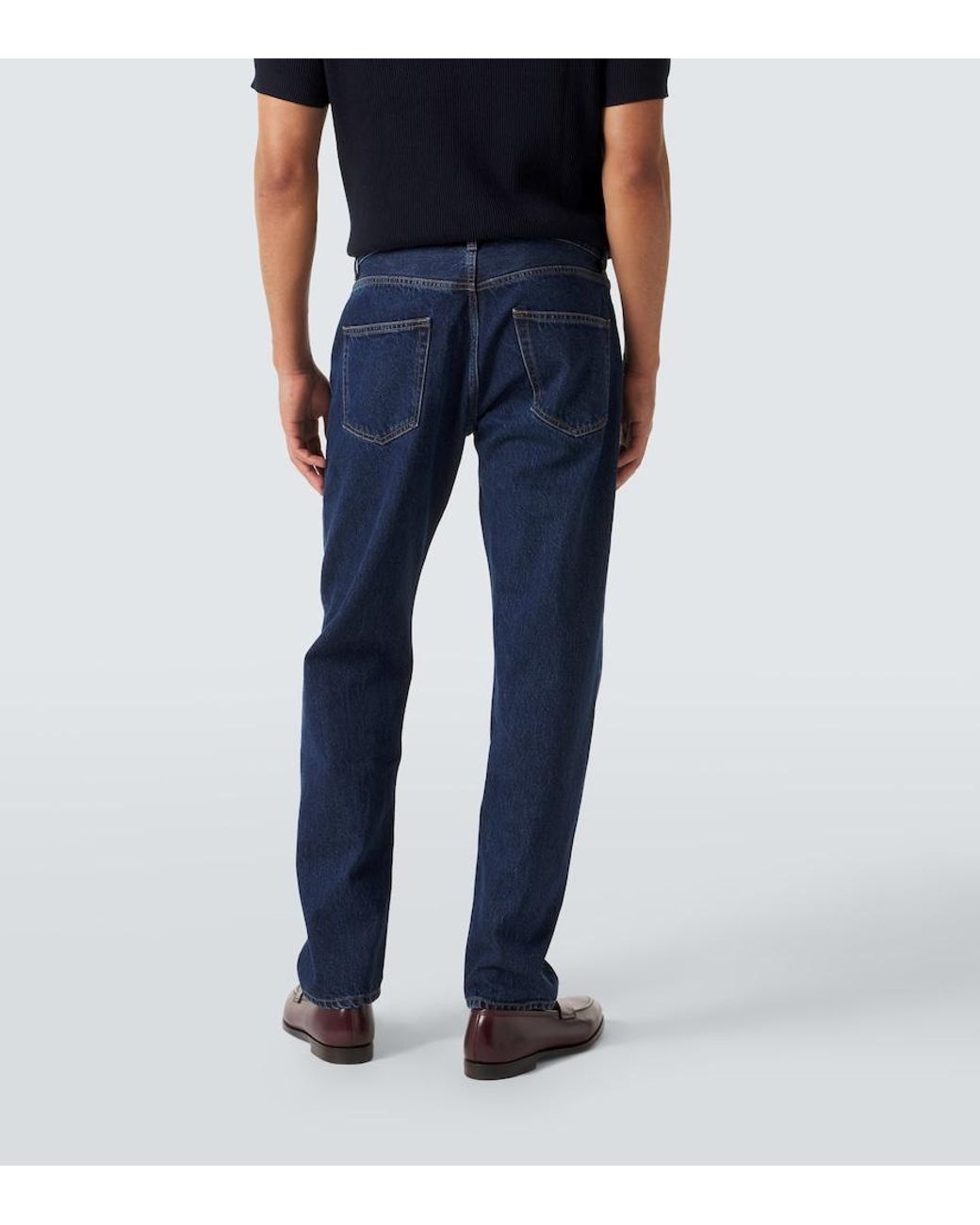 Thom Sweeney Blue Straight Jeans for men
