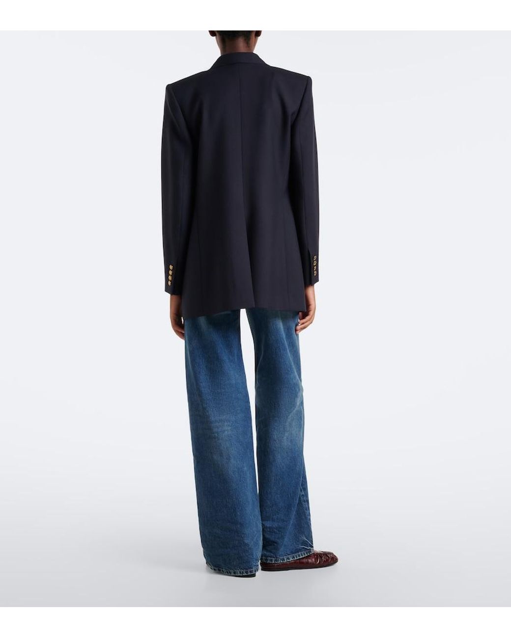 Saint Laurent Blue Neo '90S Wide-Leg Jeans