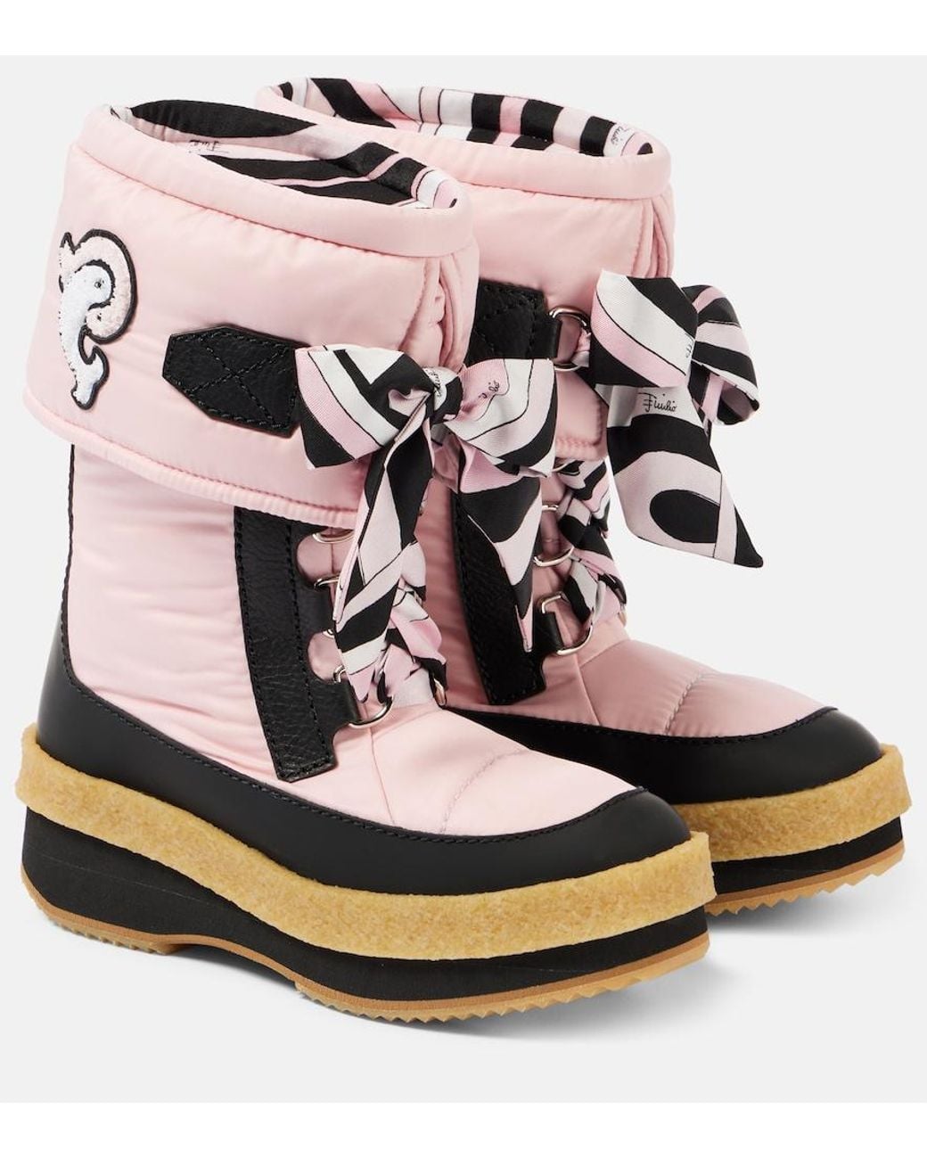 Emilio Pucci Pink Iride Snow Boots