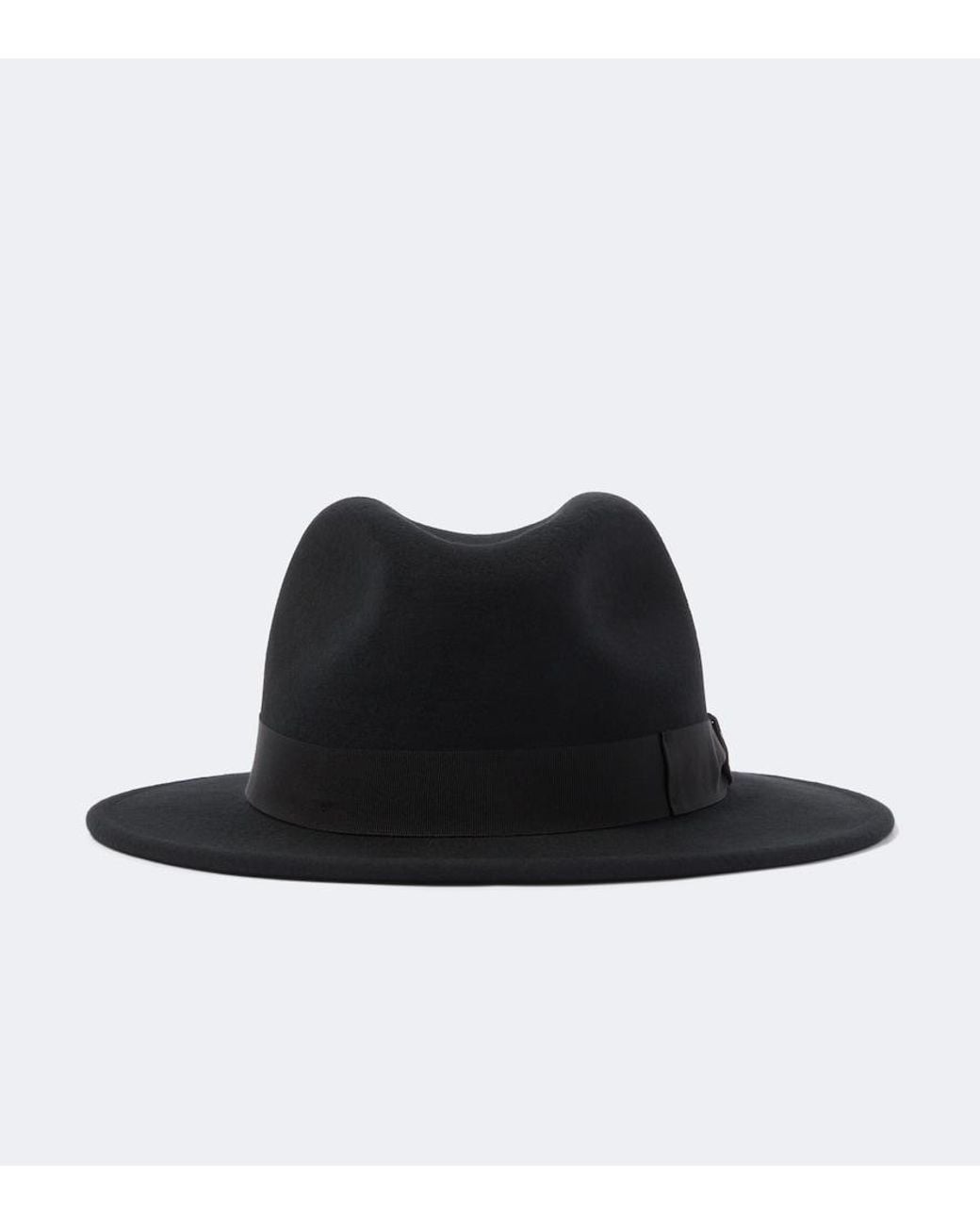 Borsalino Black Macho Wool Fedora for men
