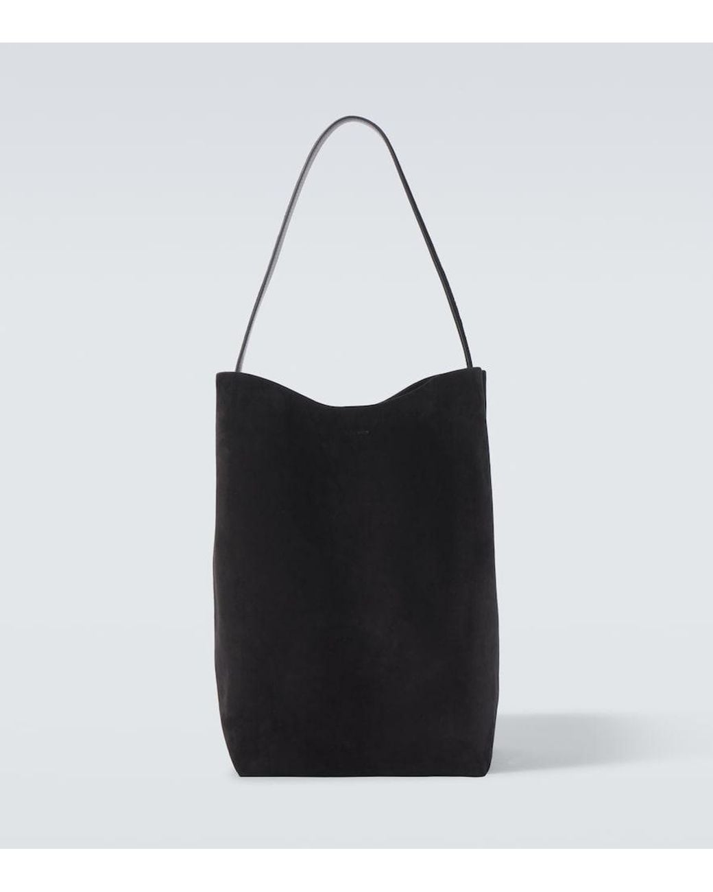 The Row Black N/S Park Large Suede Tote Bag for men