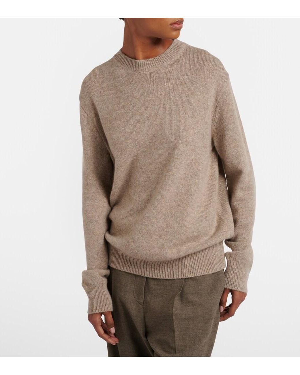 The Row Brown Noval Knitted Cashmere Sweater