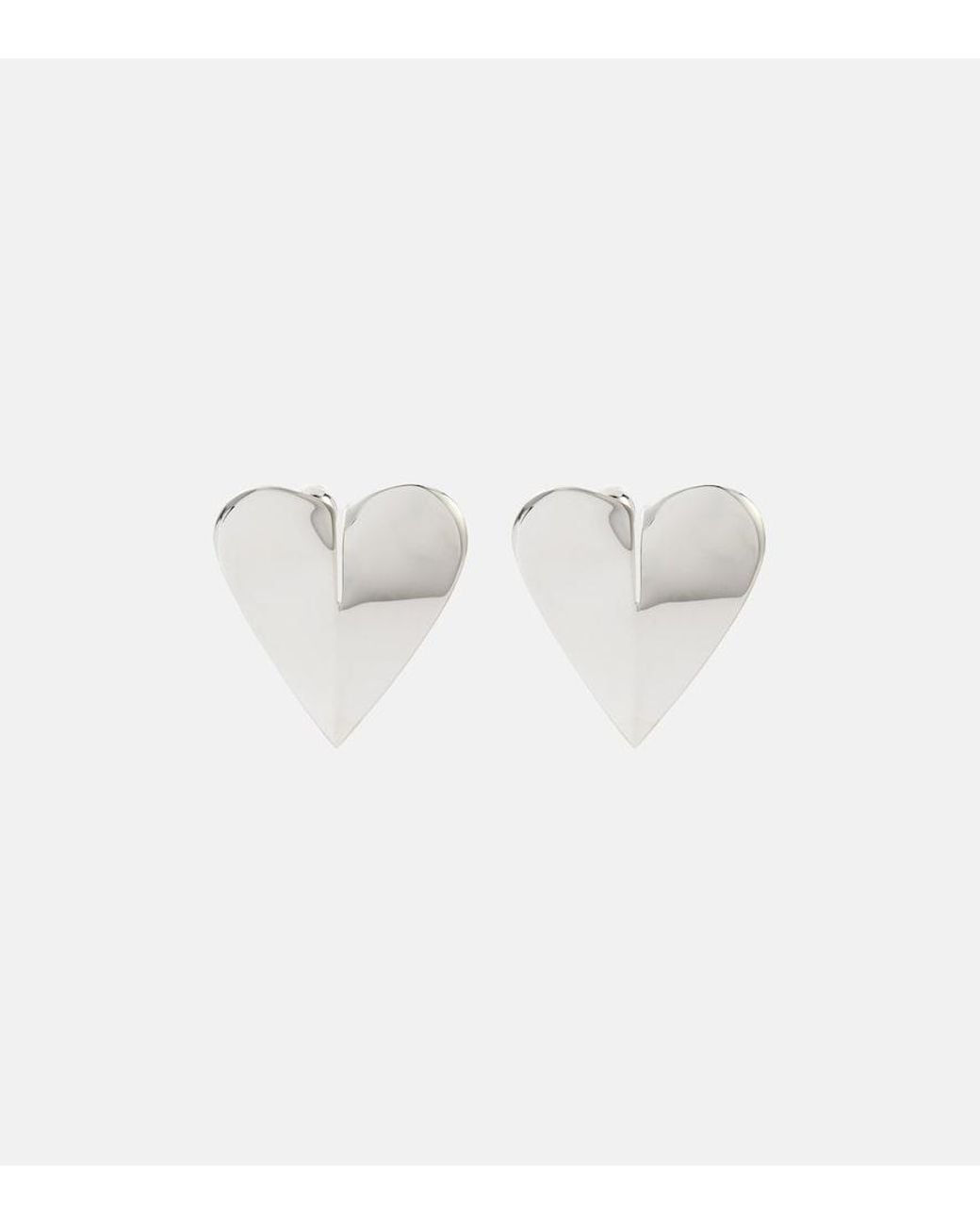 Alaïa White Le Coeur Earrings