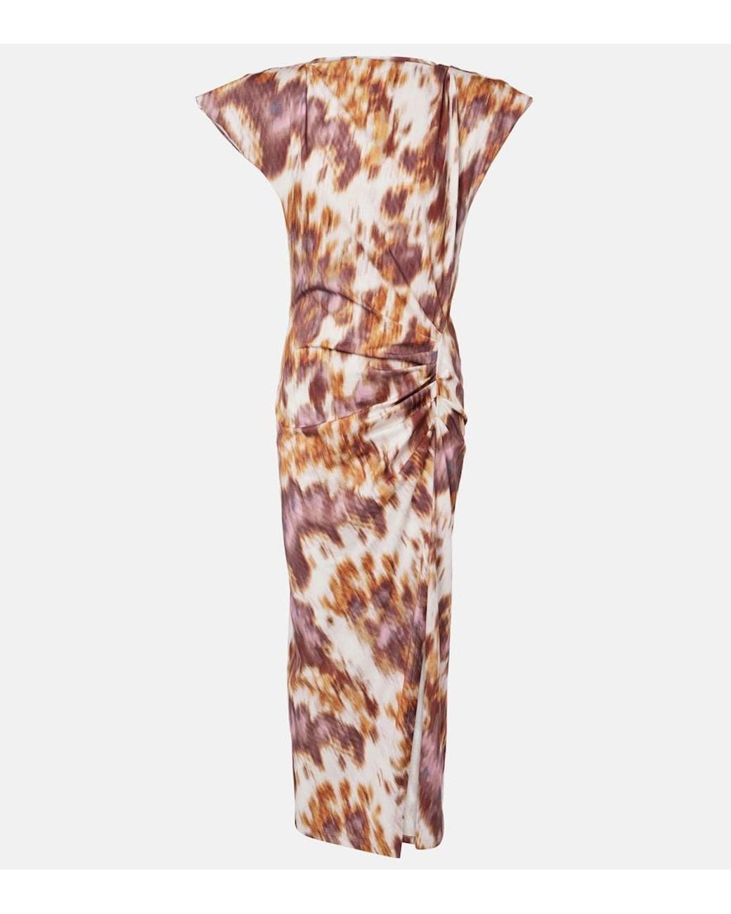 Isabel Marant White Nadela Printed Cotton Jersey Maxi Dress