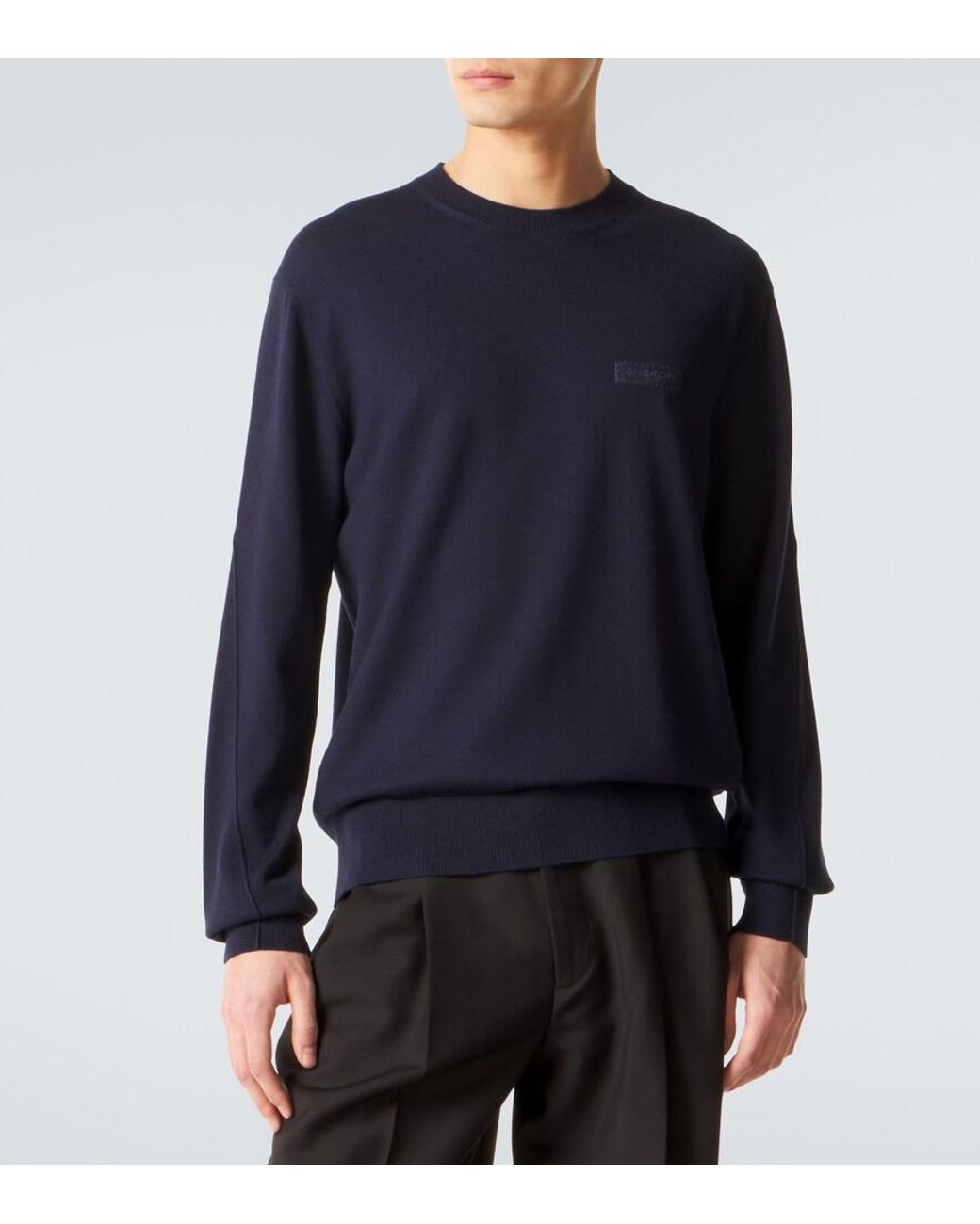 Givenchy Blue Wool Sweater for men