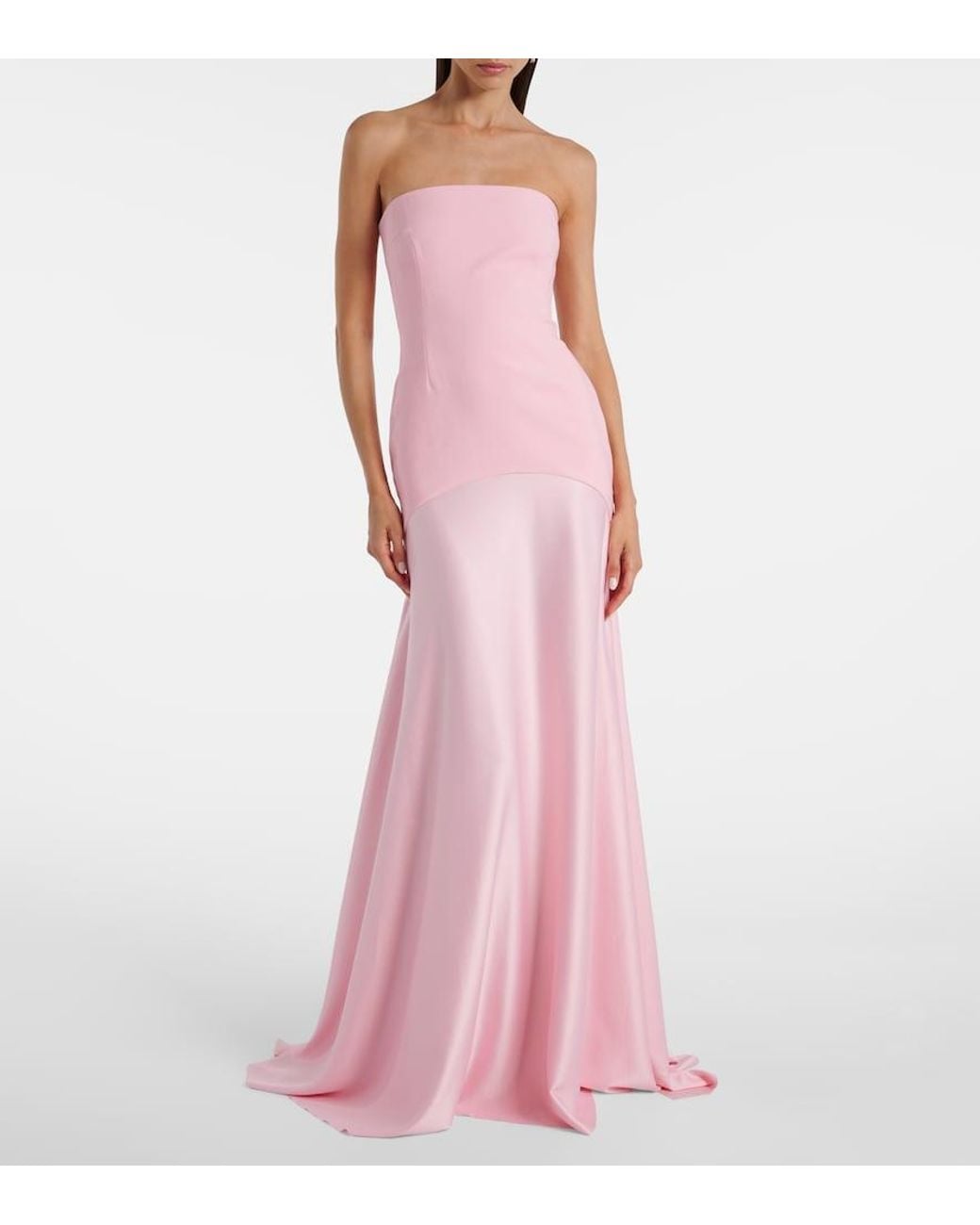 Solace London Pink Alessandra Satin Gown