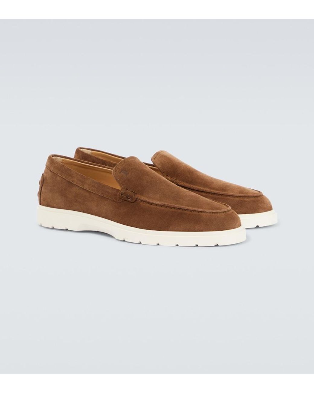 Tod's Brown Suede Loafers for men