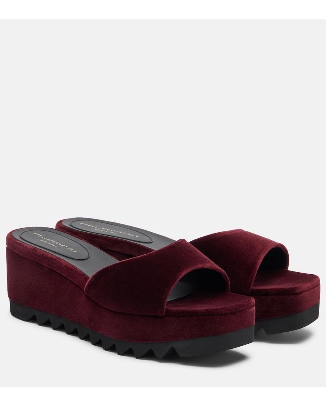 Mules Compensees Sneak Elyse Stella McCartney en coloris Red
