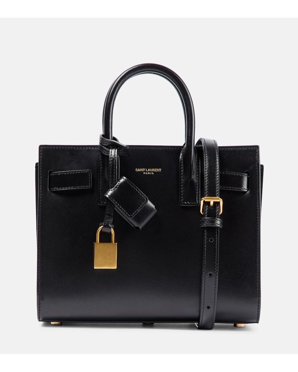 Sac De Jour Baby En Cuir Saint Laurent en coloris Black