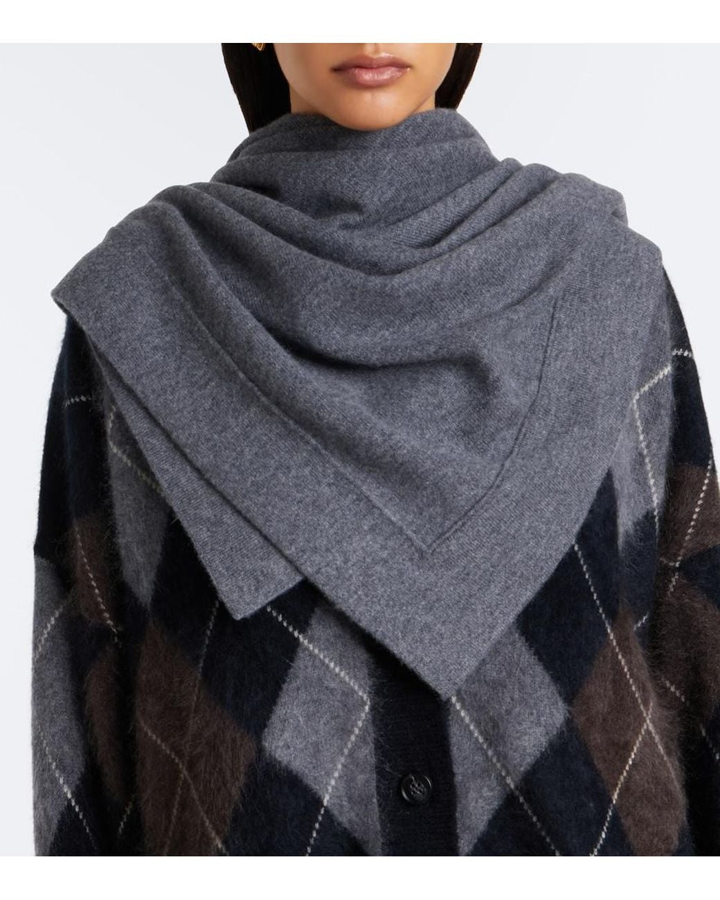 Lisa Yang Black Frieda Cashmere Scarf