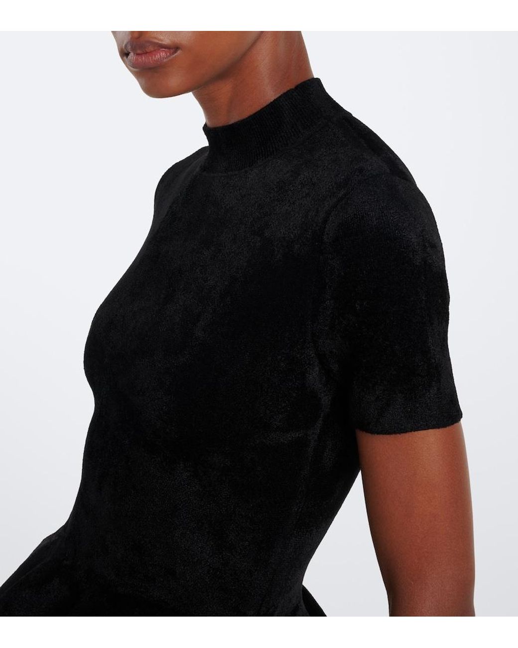 Roland Mouret Black Paneled Peplum Cocktail Dress