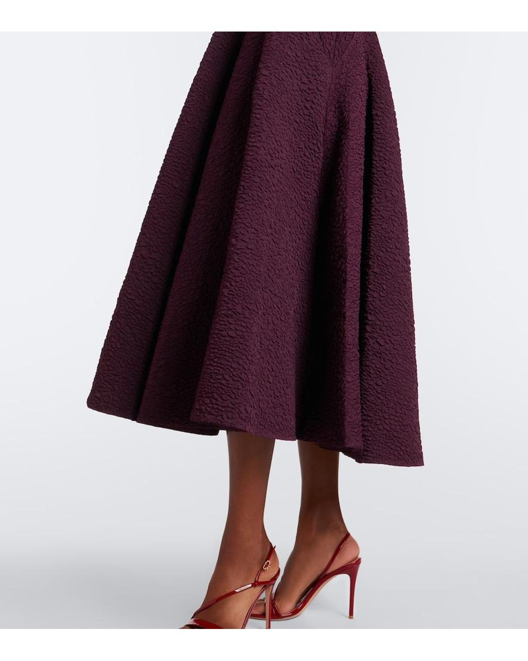 Roksanda Purple Rova Cloque Midi Dress