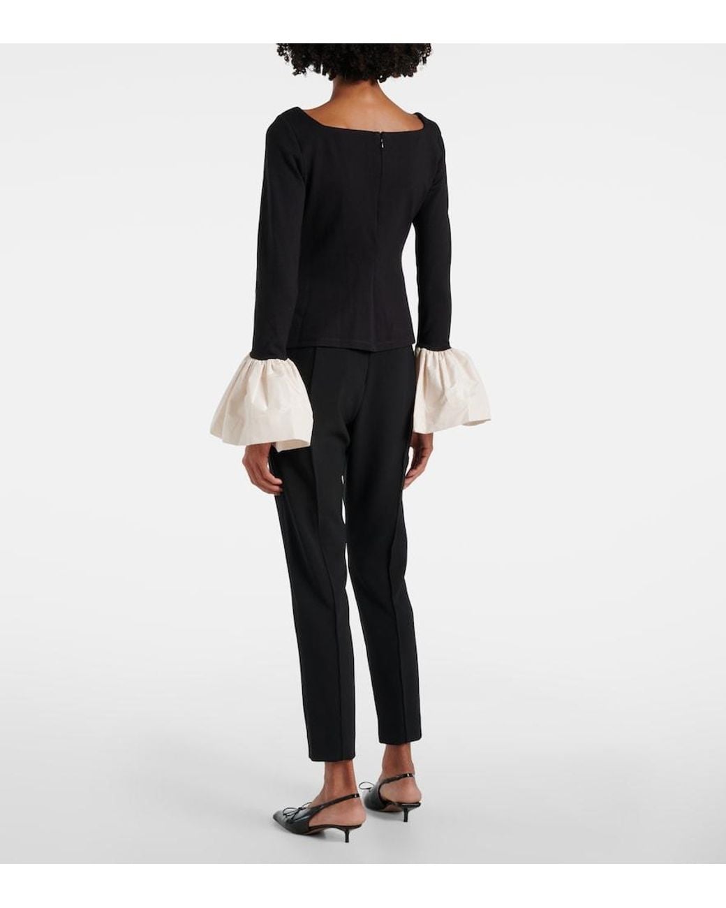 Staud Black Paige Top