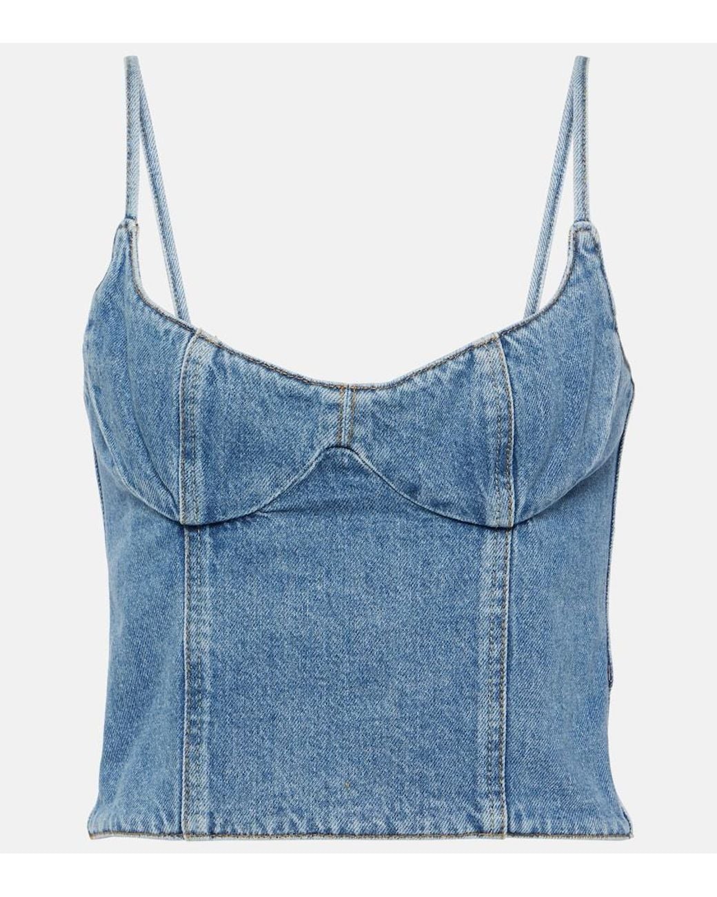 Magda Butrym Blue Denim Bustier