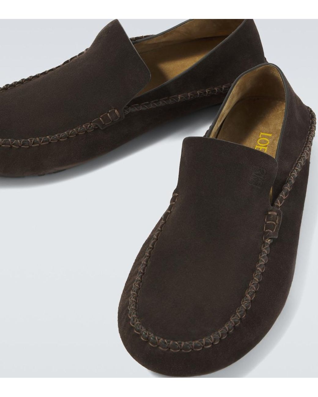 Loewe Brown Rambla Suede Loafers for men