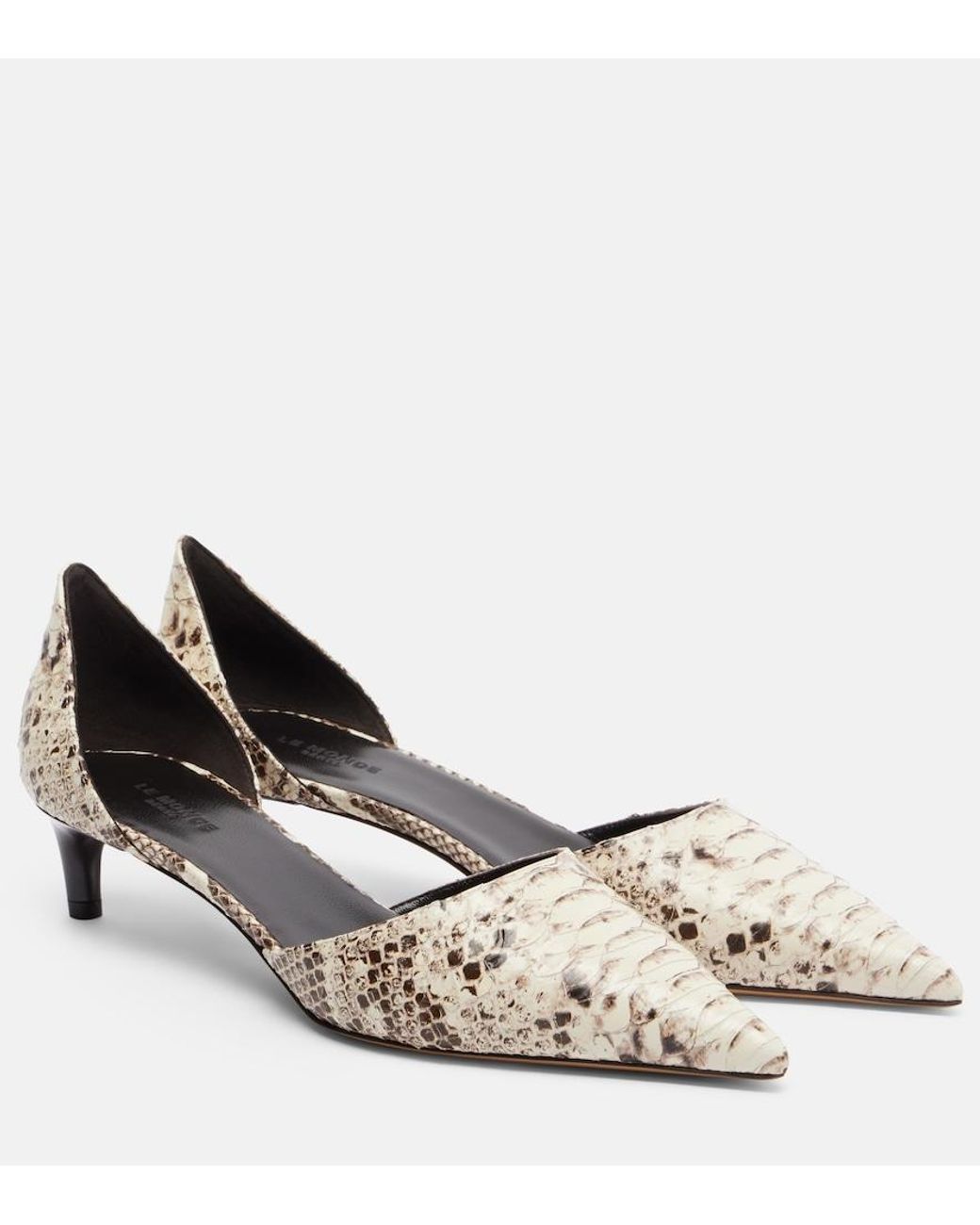 Le Monde Beryl Metallic Dakota Snake-Effect Leather Pumps