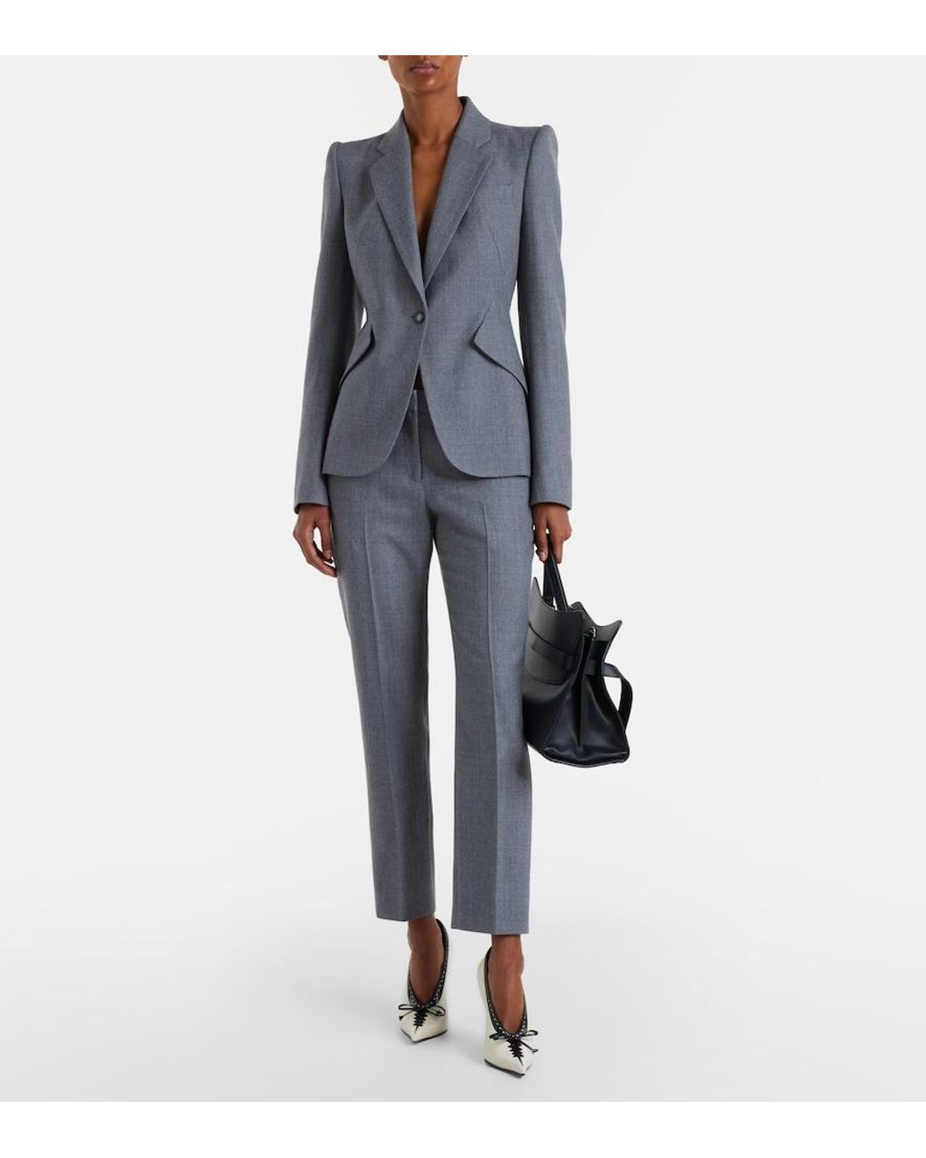 McQueen Gray Wool Blazer