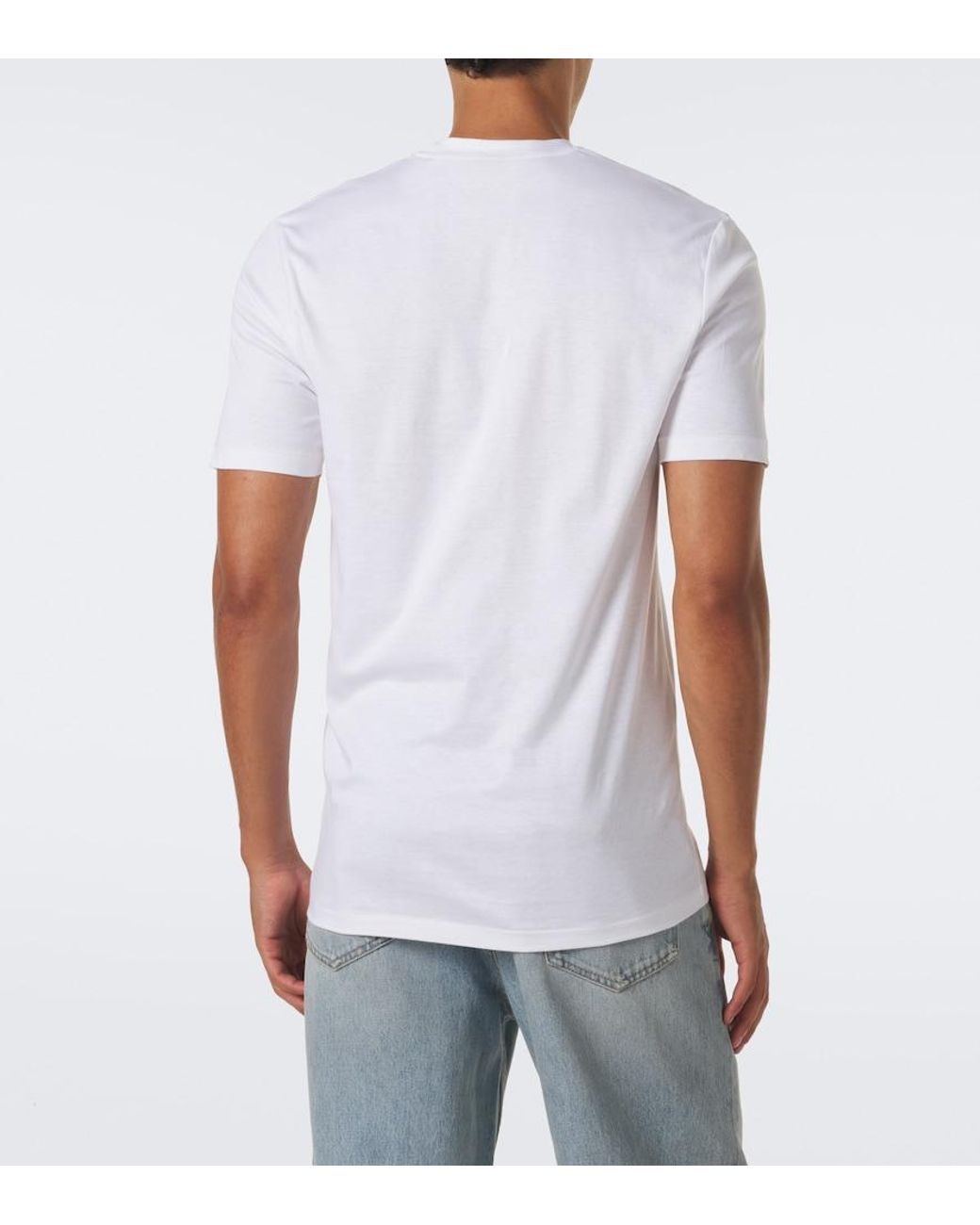 Zimmerli of Switzerland White Cotton Jersey T-Shirt for men