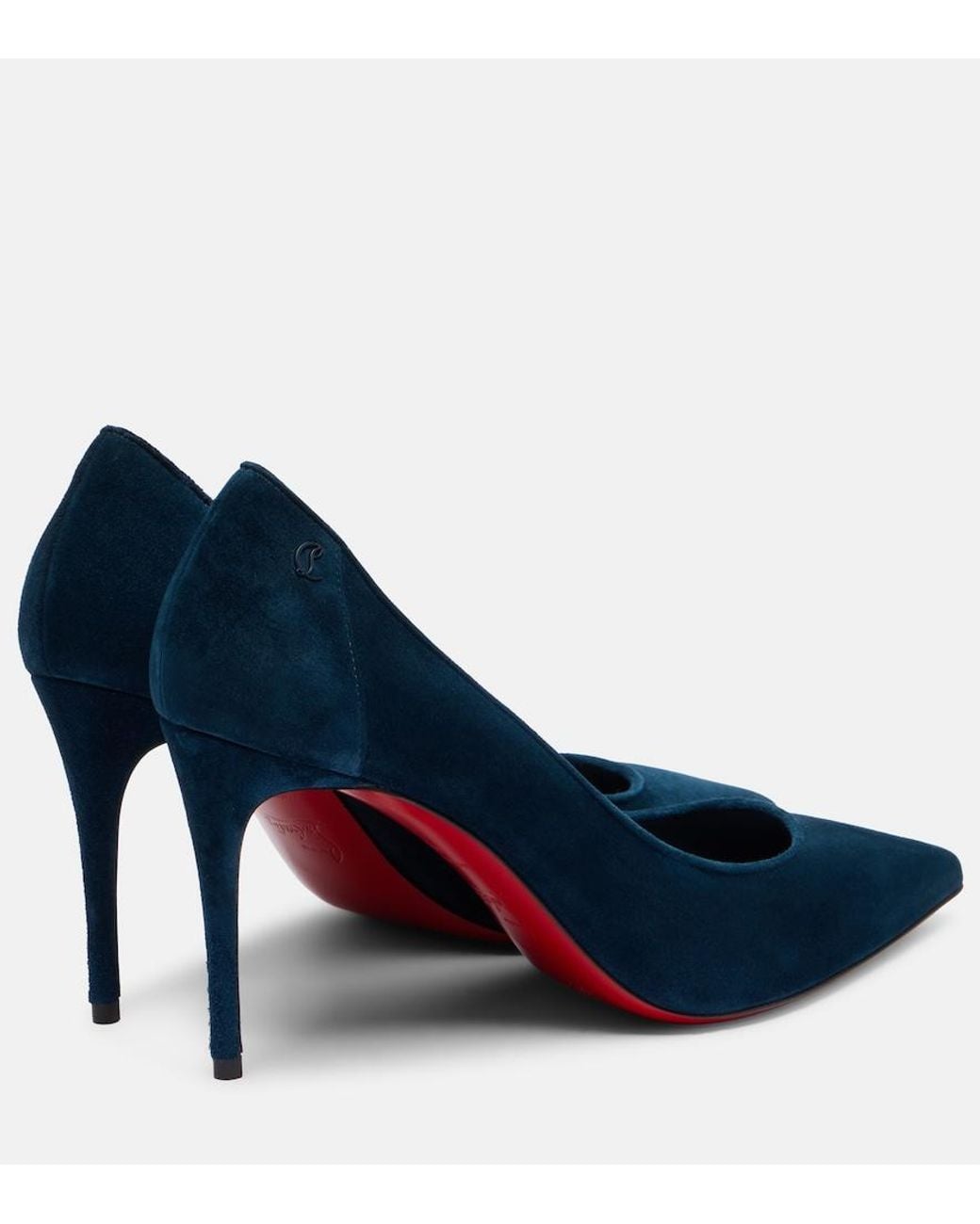 Christian Louboutin Blue Sporty Kate 85 Suede Pumps