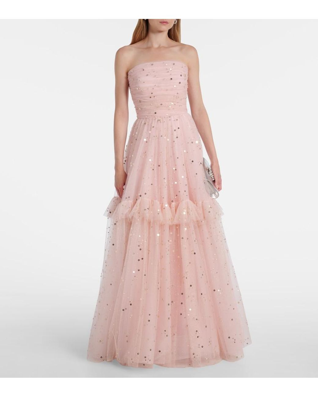 Jenny Packham Pink Sequined Gown