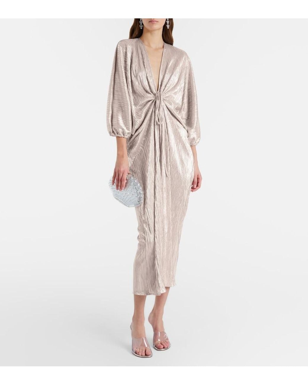 Adriana Degreas Pink Gathered Kaftan