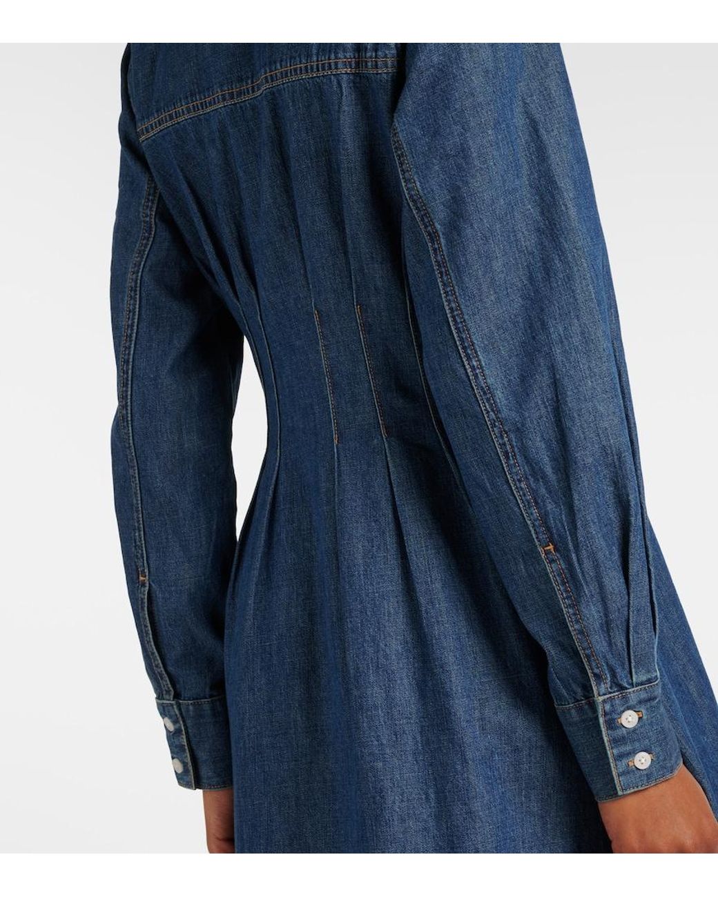 Veronica Beard Blue Arcadia Denim Shirt Dress