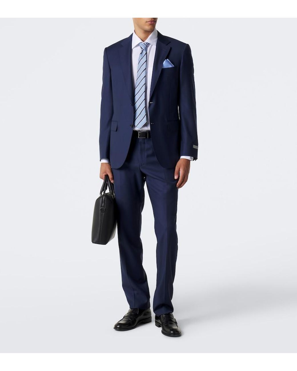 Canali White Cotton Poplin Shirt for men
