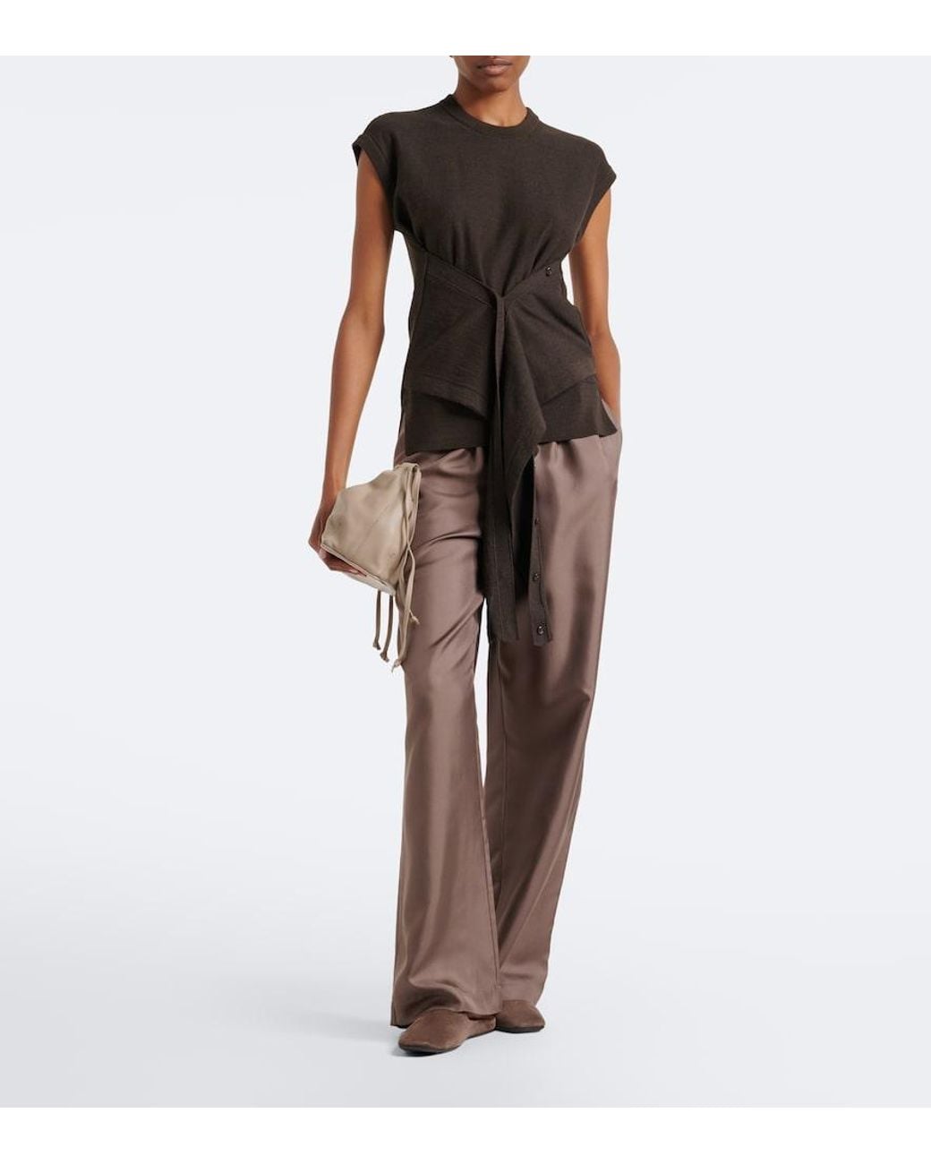 A.Emery Natural Tobey Leather Clutch