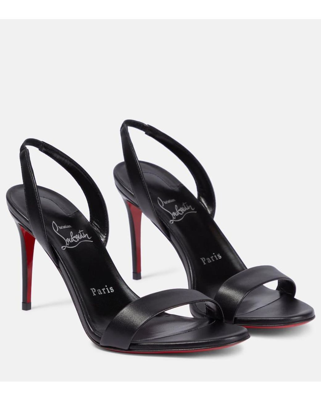 Christian Louboutin Black O Marilyn 85 Leather Sandals