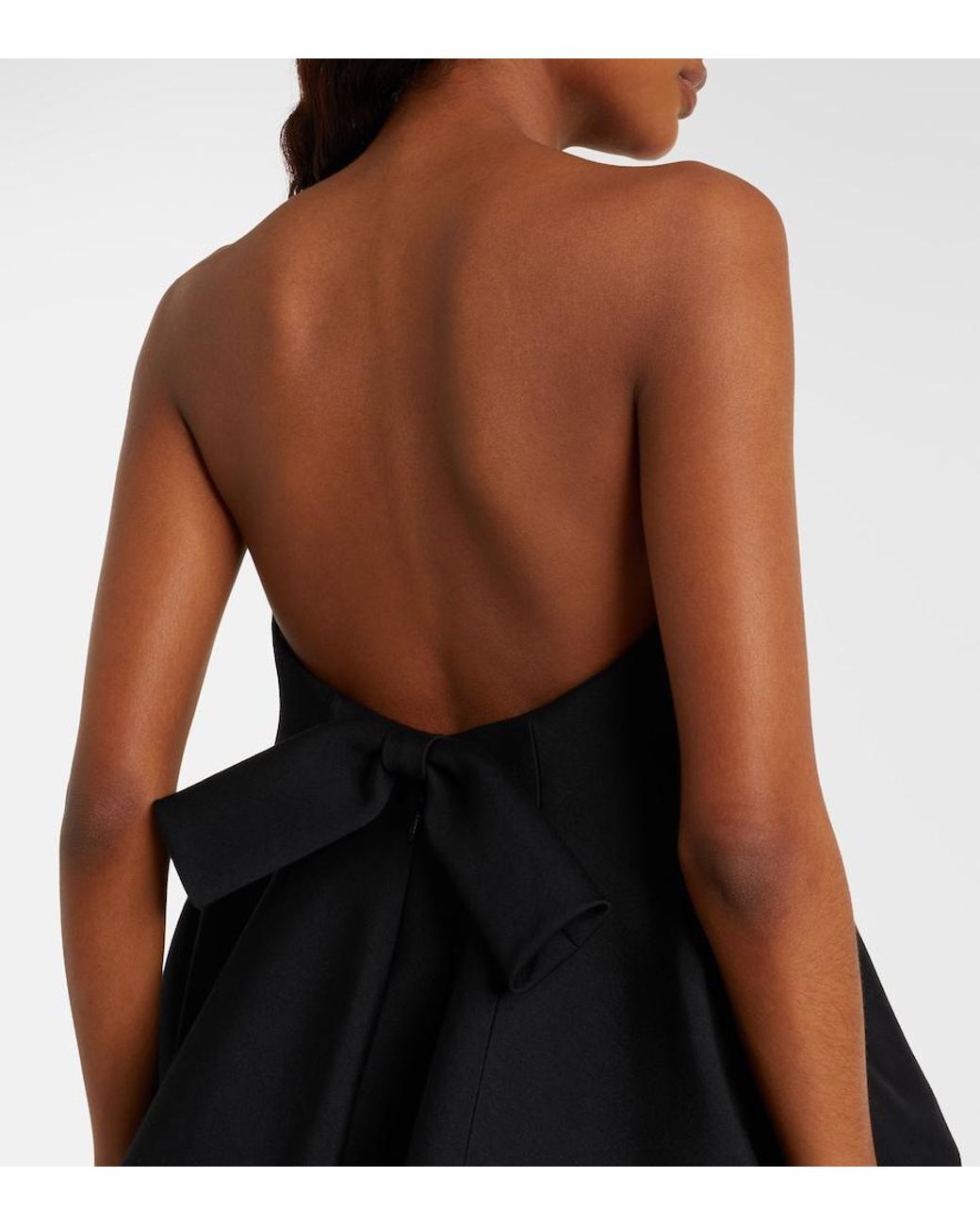 Balenciaga Black Peplum Bustier Dress