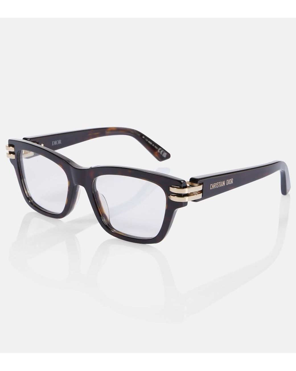 Dior Brown Cdioro S2I Rectangular Glasses