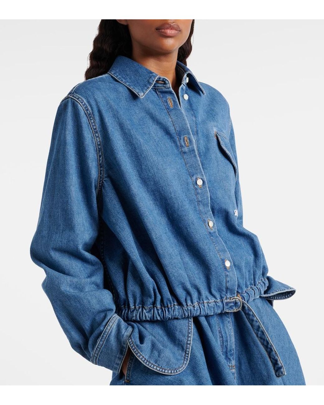 Loewe Blue Double L Denim Shirt