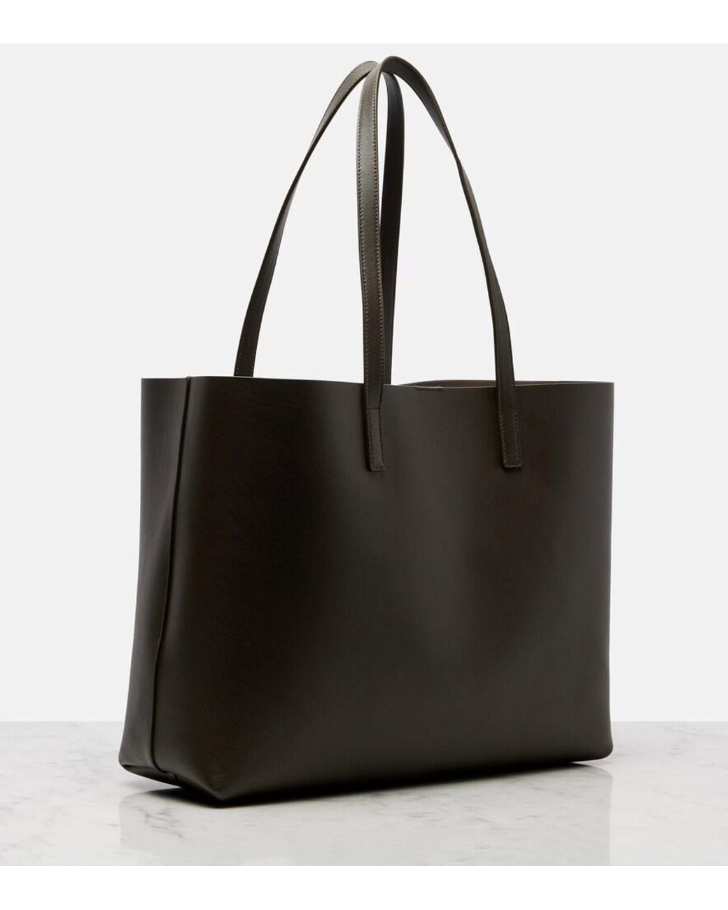 Saint Laurent Black Shopping Large Leather Tote Bag
