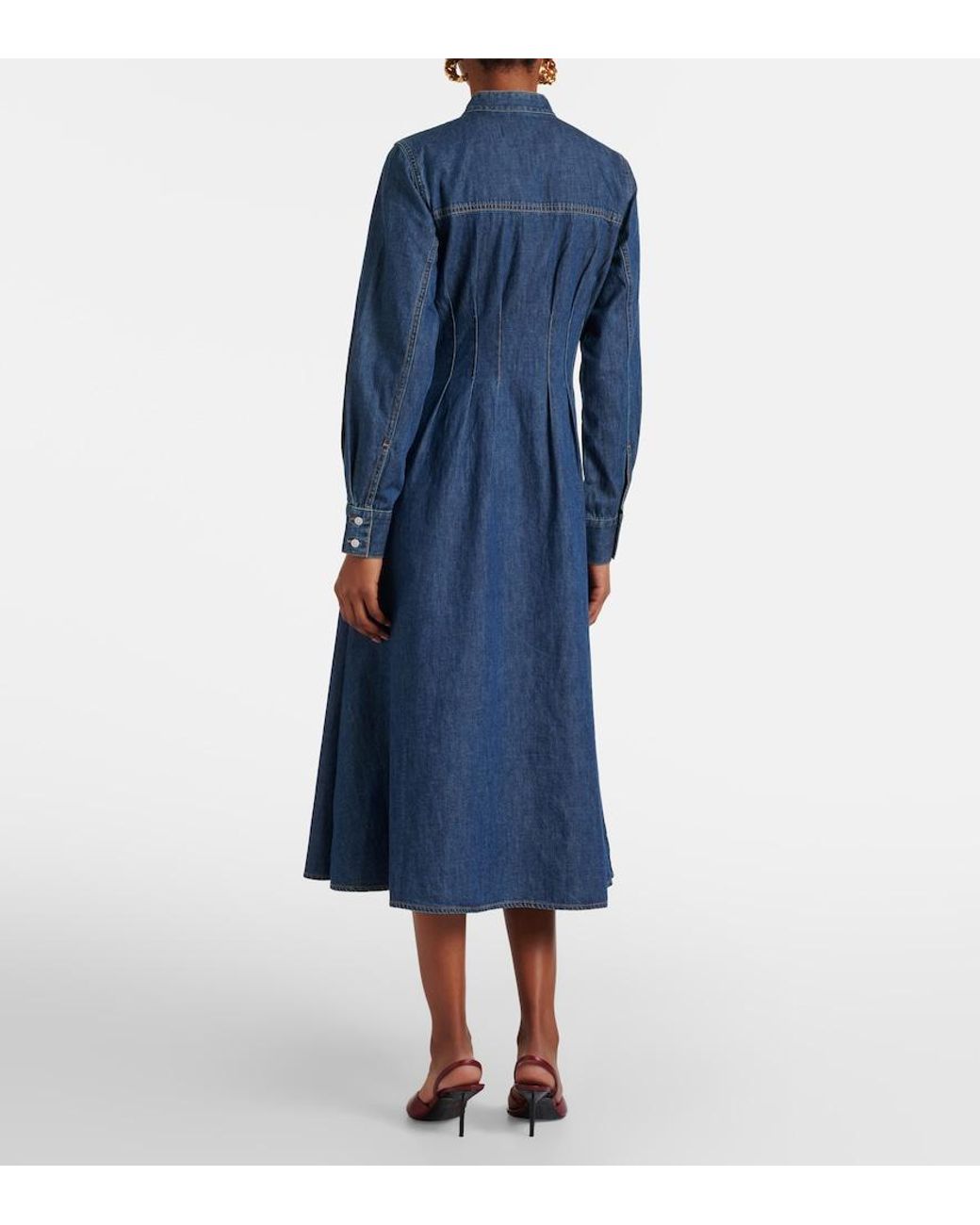 Veronica Beard Blue Arcadia Denim Shirt Dress