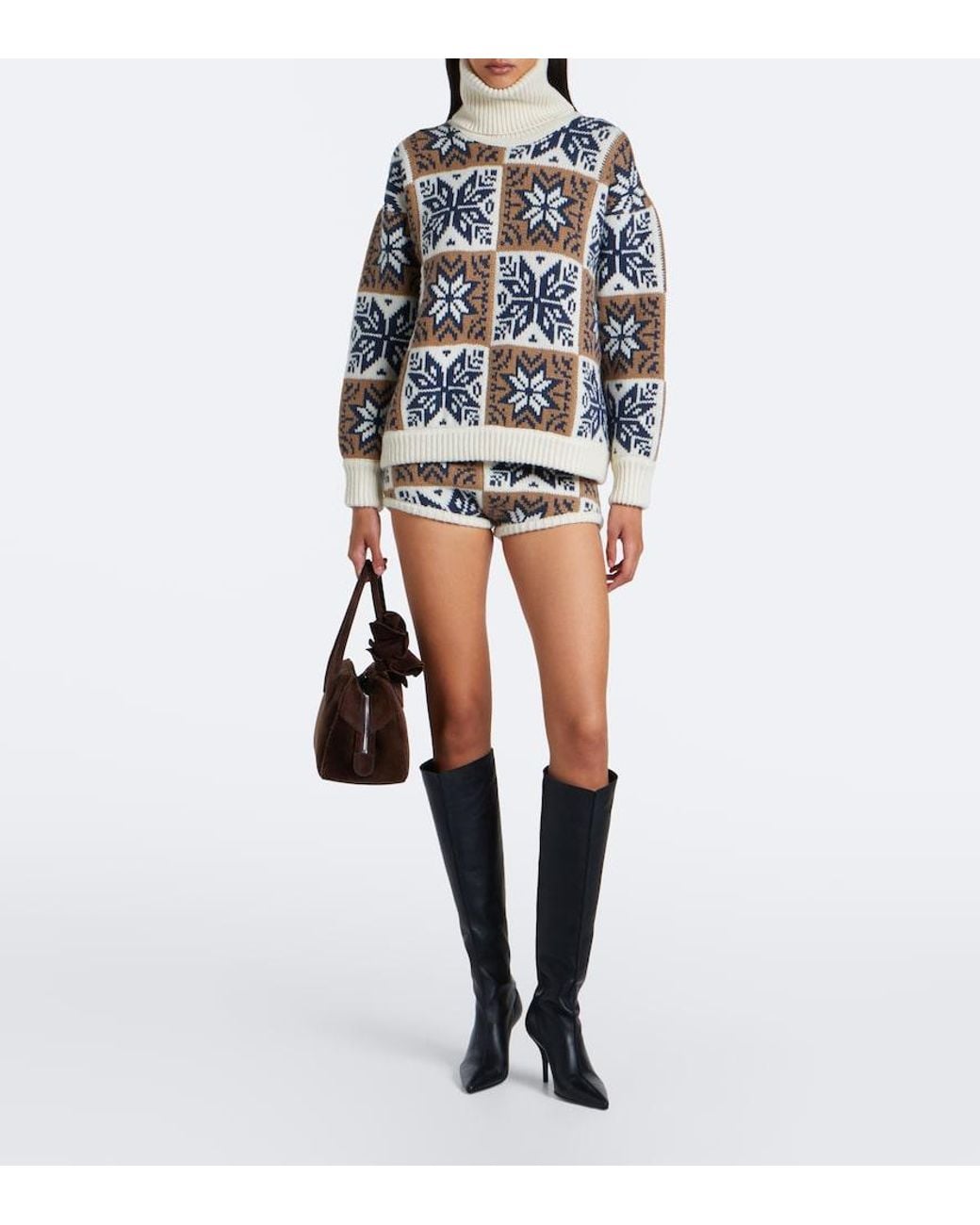 Magda Butrym Multicolor Wool And Cashmere Turtleneck Sweater